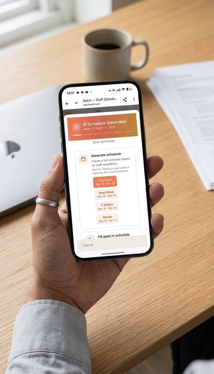 AI Schedule Generator on iPhone — Batch app